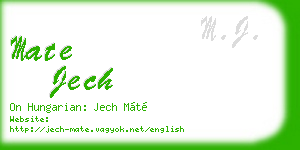 mate jech business card